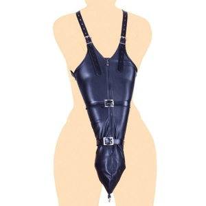 camisole strict leather zipper