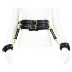 ceinture avec liens poignets belt wrist noire
