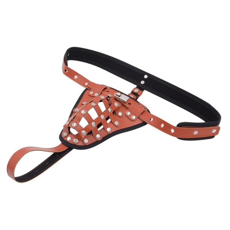ceinture de chastete belt full marron 1