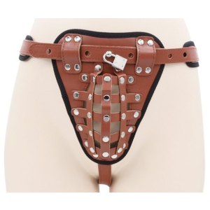 ceinture de chastete belt full marron
