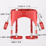 ceinture porte jarretelles et menottes rouge 5