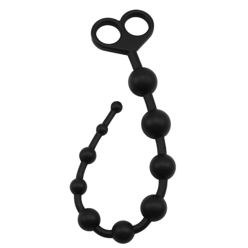 chapelet anal black mont beads 30 x 24 cm 3