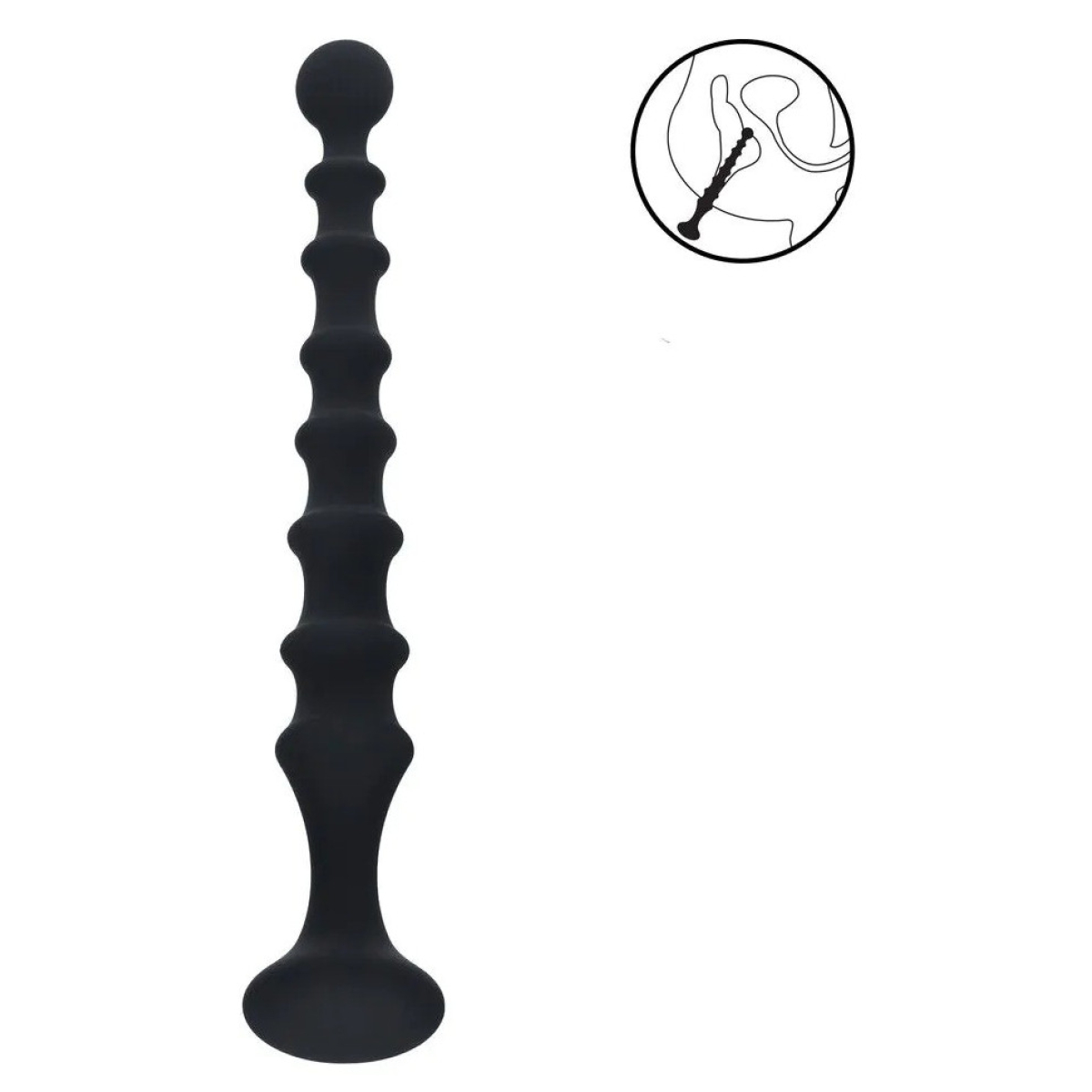 chapelet anal long ribbed 23 x 31cm