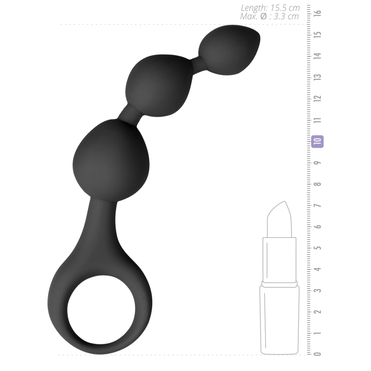 chapelet anal triple teaser 11 x 3 cm 4