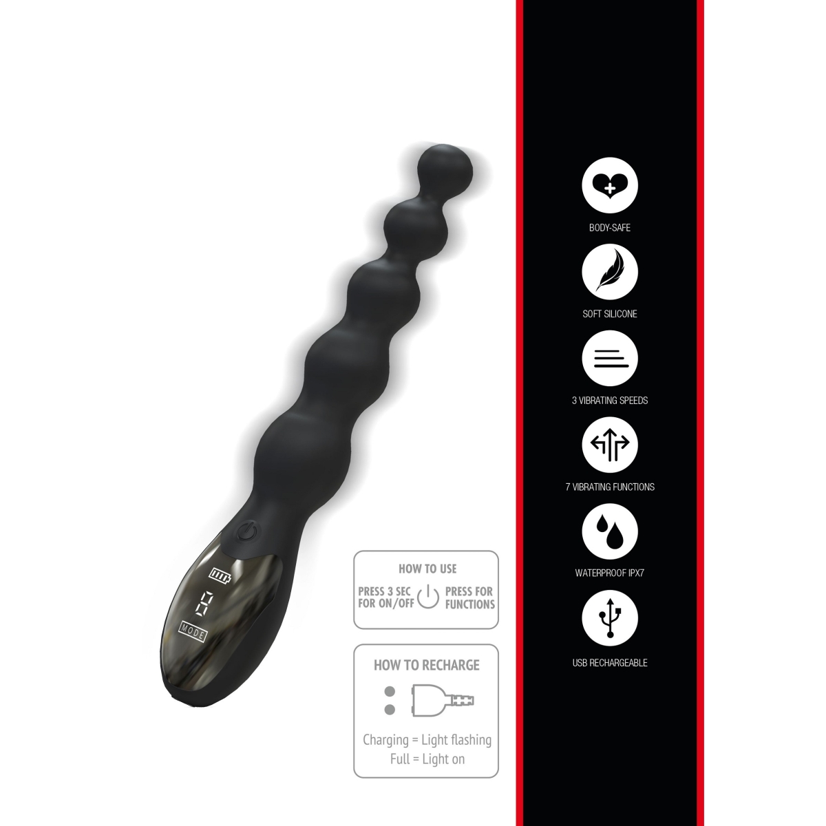 chapelet vibrant beaded anal 15 x 35cm 7