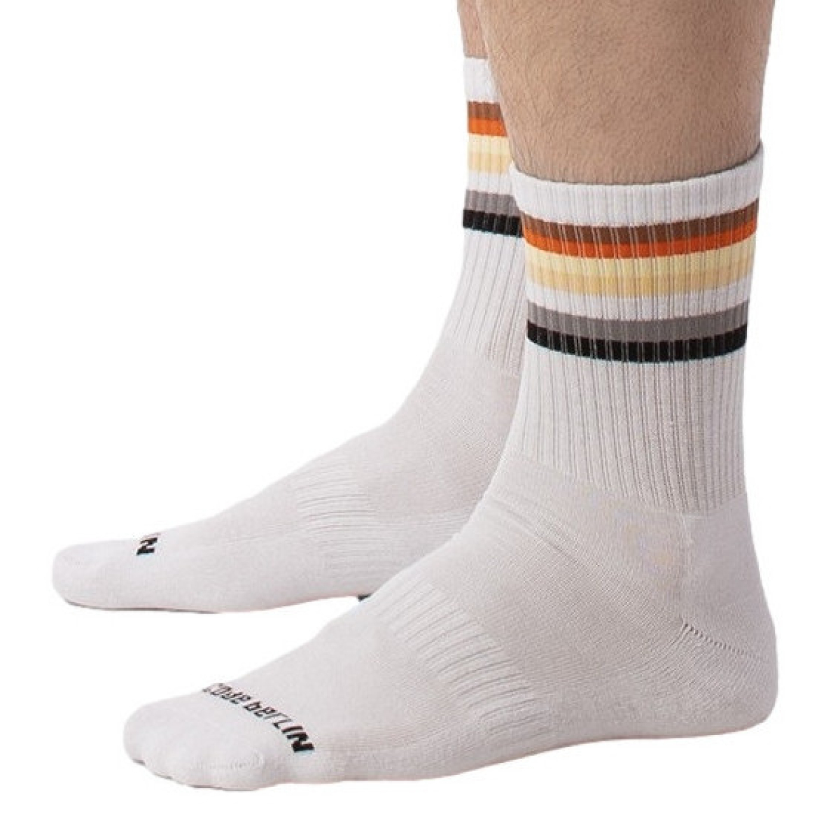 chaussettes blanches bear flag fetish half socks 1