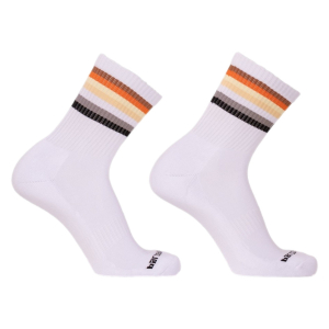 chaussettes blanches bear flag fetish half socks
