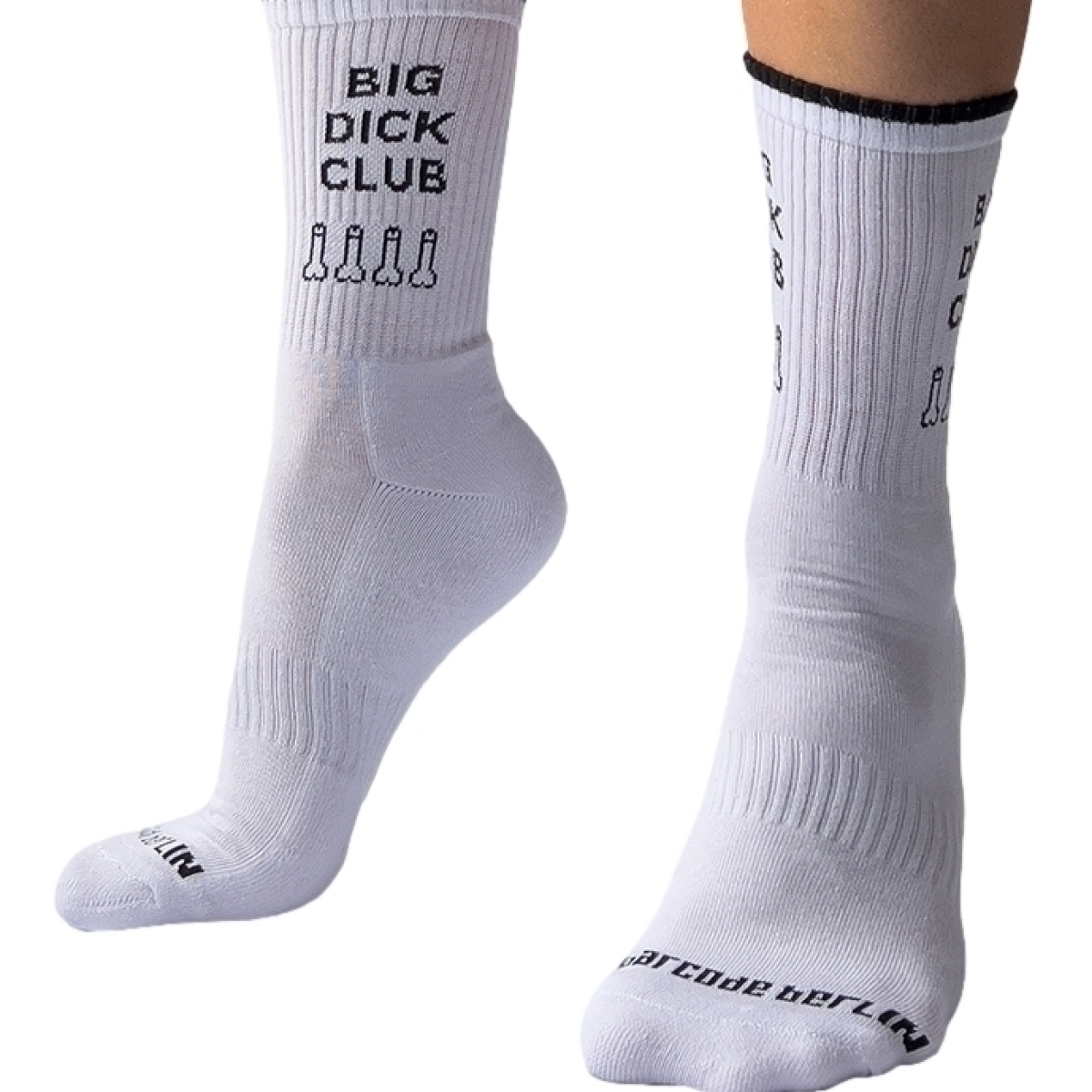 chaussettes blanches big dick club lisere noir