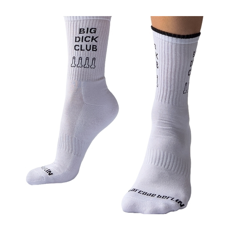chaussettes blanches big dick club lisere noir