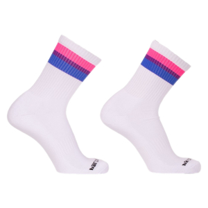 chaussettes blanches bisex flag fetish half socks