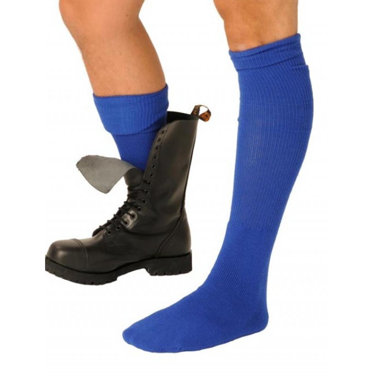 chaussettes boot bleues