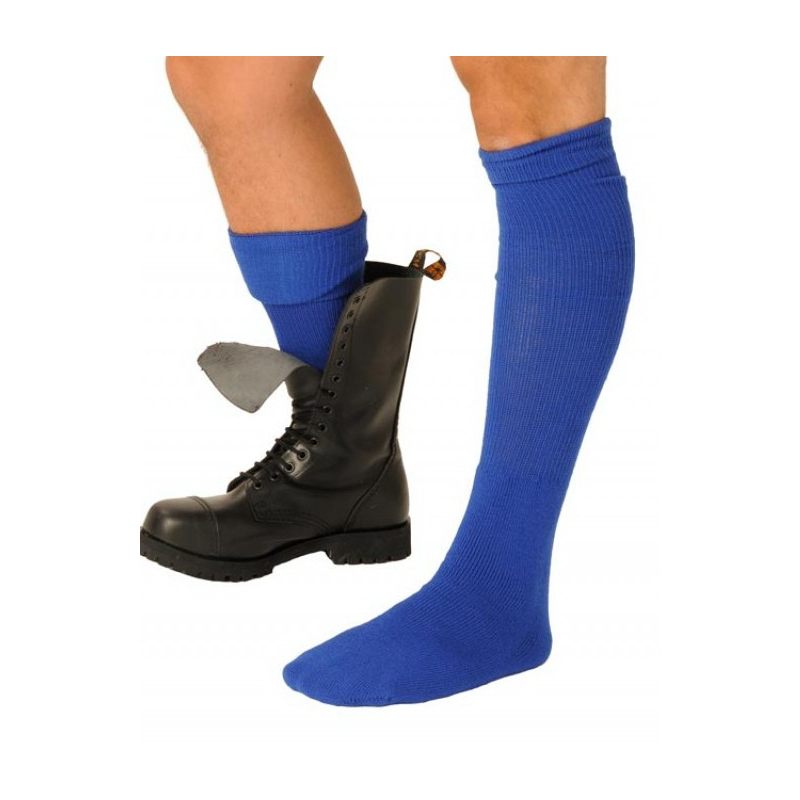 chaussettes boot bleues