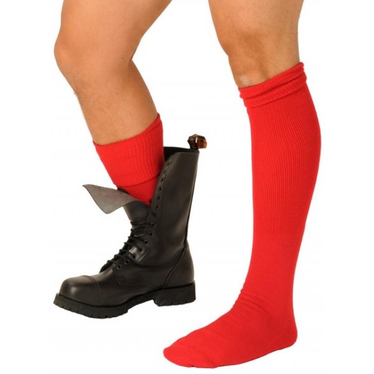 chaussettes boot rouges