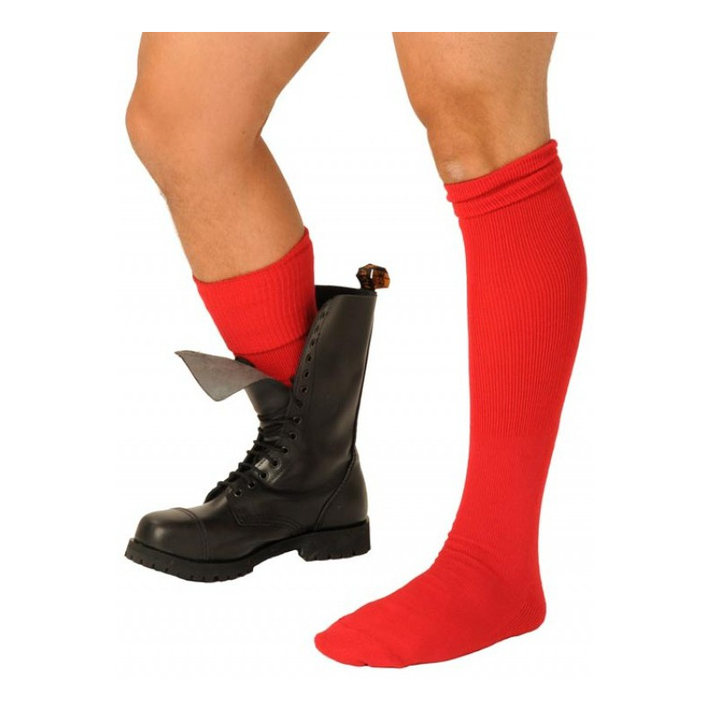 chaussettes boot rouges