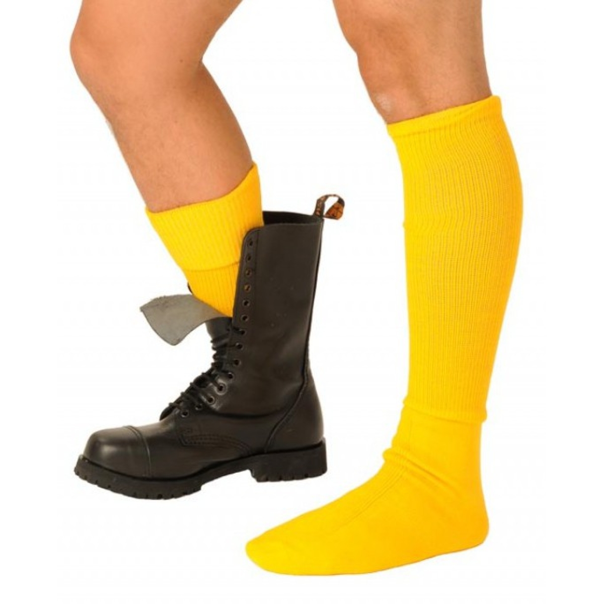 chaussettes boots jaunes