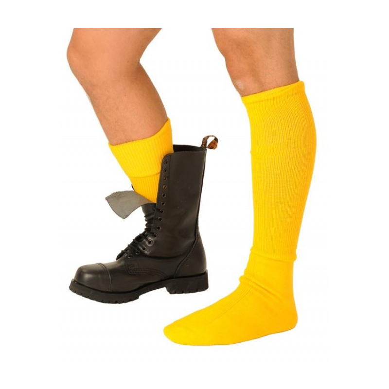 chaussettes boots jaunes
