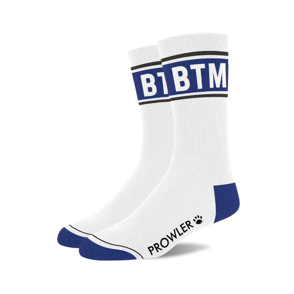chaussettes btm blanc bleu