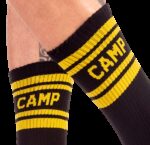 chaussettes camp socks noir jaune 1