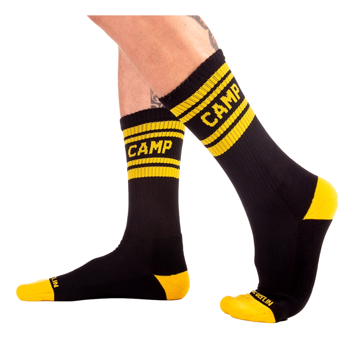 chaussettes camp socks noir jaune