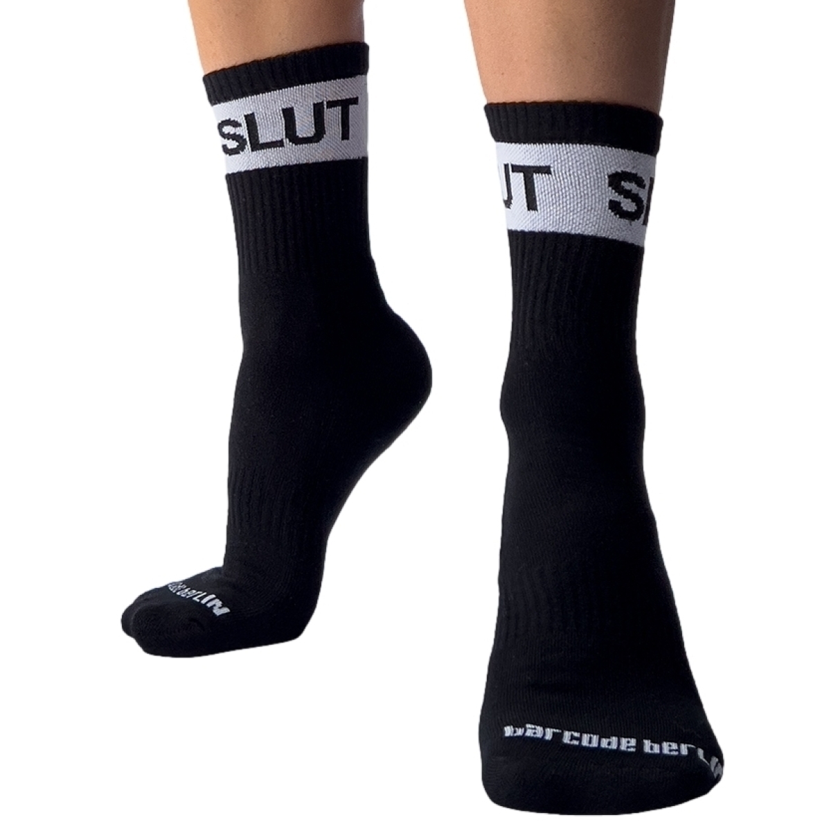chaussettes fetish slut noires