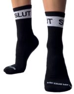 chaussettes fetish slut noires