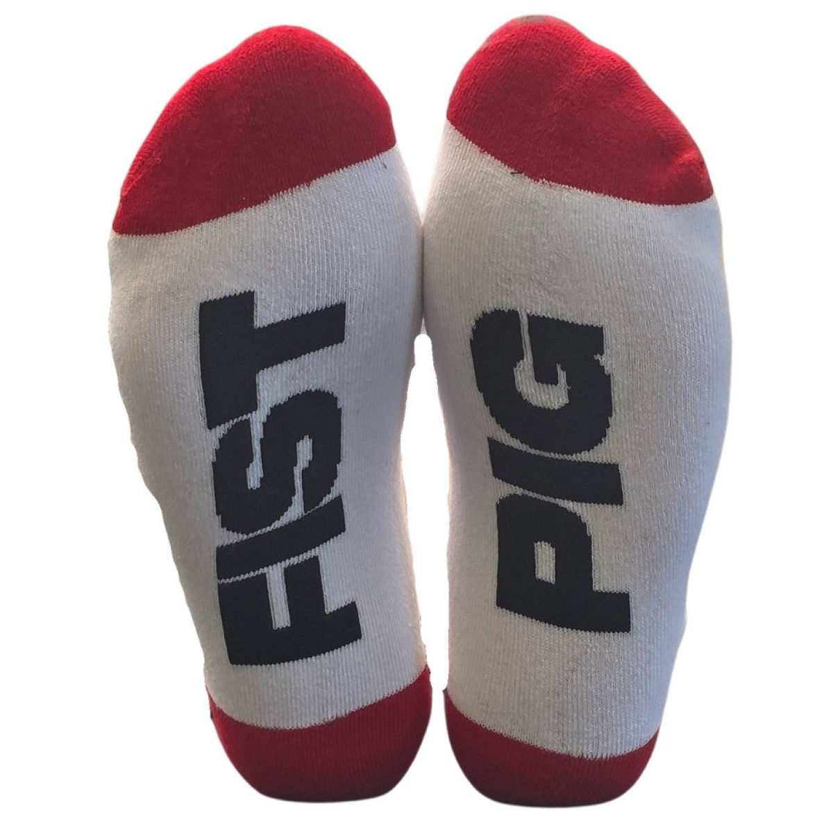 chaussettes fist pig blanc rouge 1