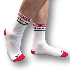 chaussettes fist pig blanc rouge