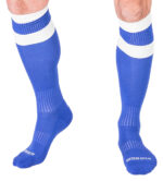 chaussettes football socks bleu blanc