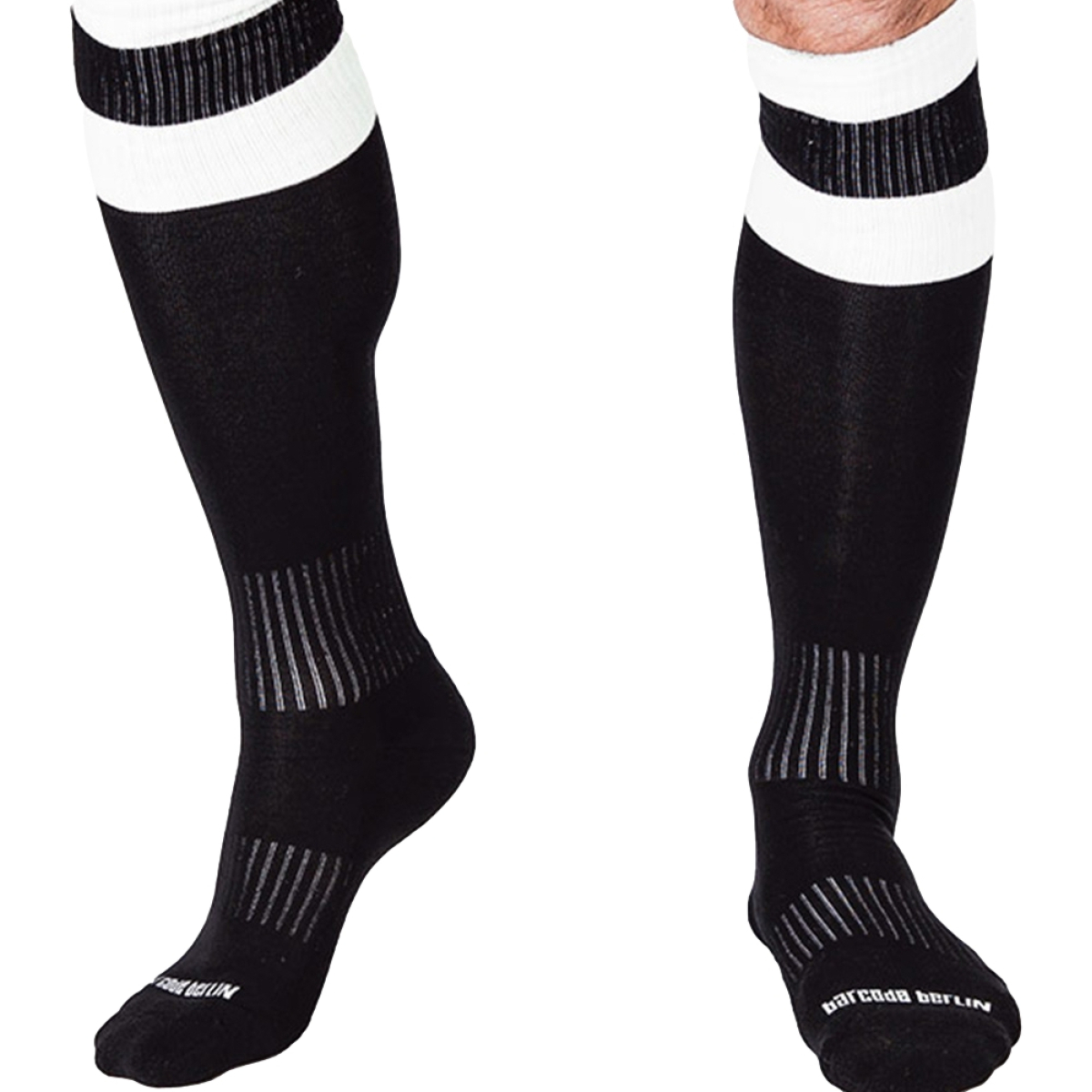 chaussettes football socks noir blanc