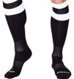 chaussettes football socks noir blanc