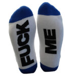 chaussettes fuck me blanc bleu 1