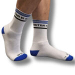 chaussettes fuck me blanc bleu