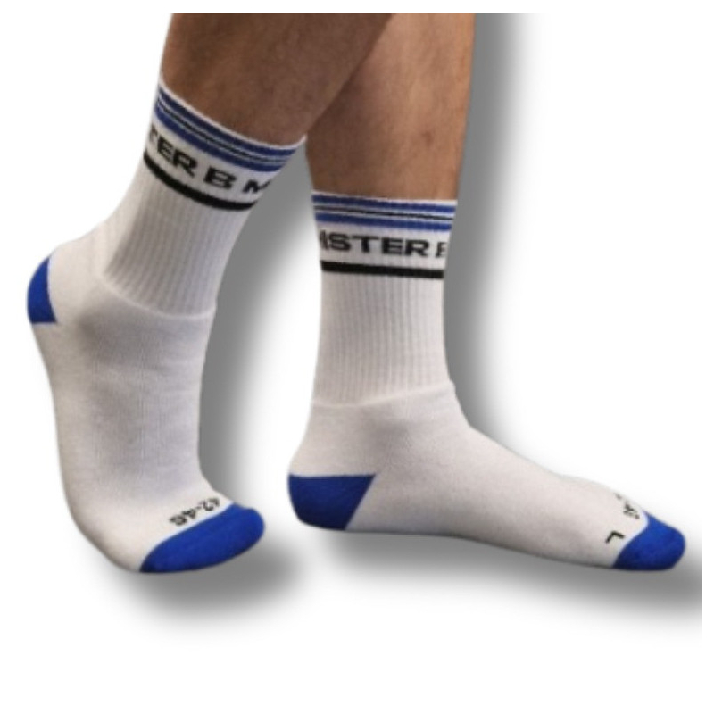 chaussettes fuck me blanc bleu