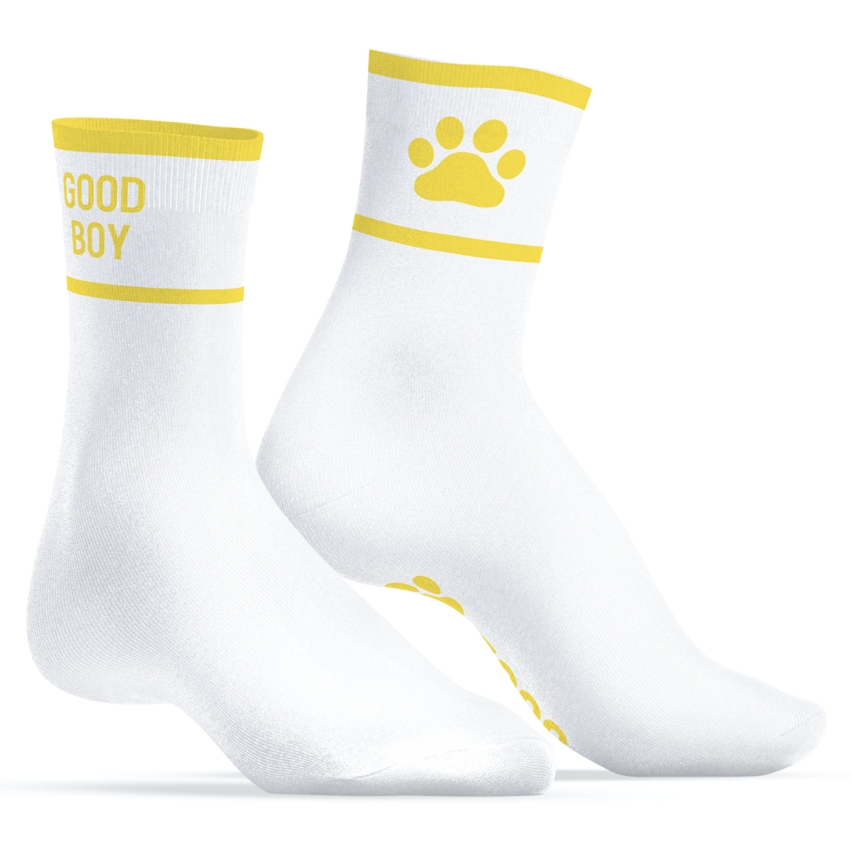 chaussettes good boy blanc jaune