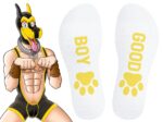 chaussettes good boy blanc jaune 2