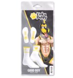 chaussettes good boy blanc jaune 3