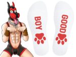 chaussettes good boy blanc rouge 2