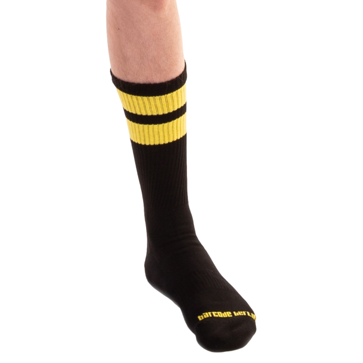 chaussettes gym noir jaune