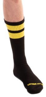 chaussettes gym noir jaune