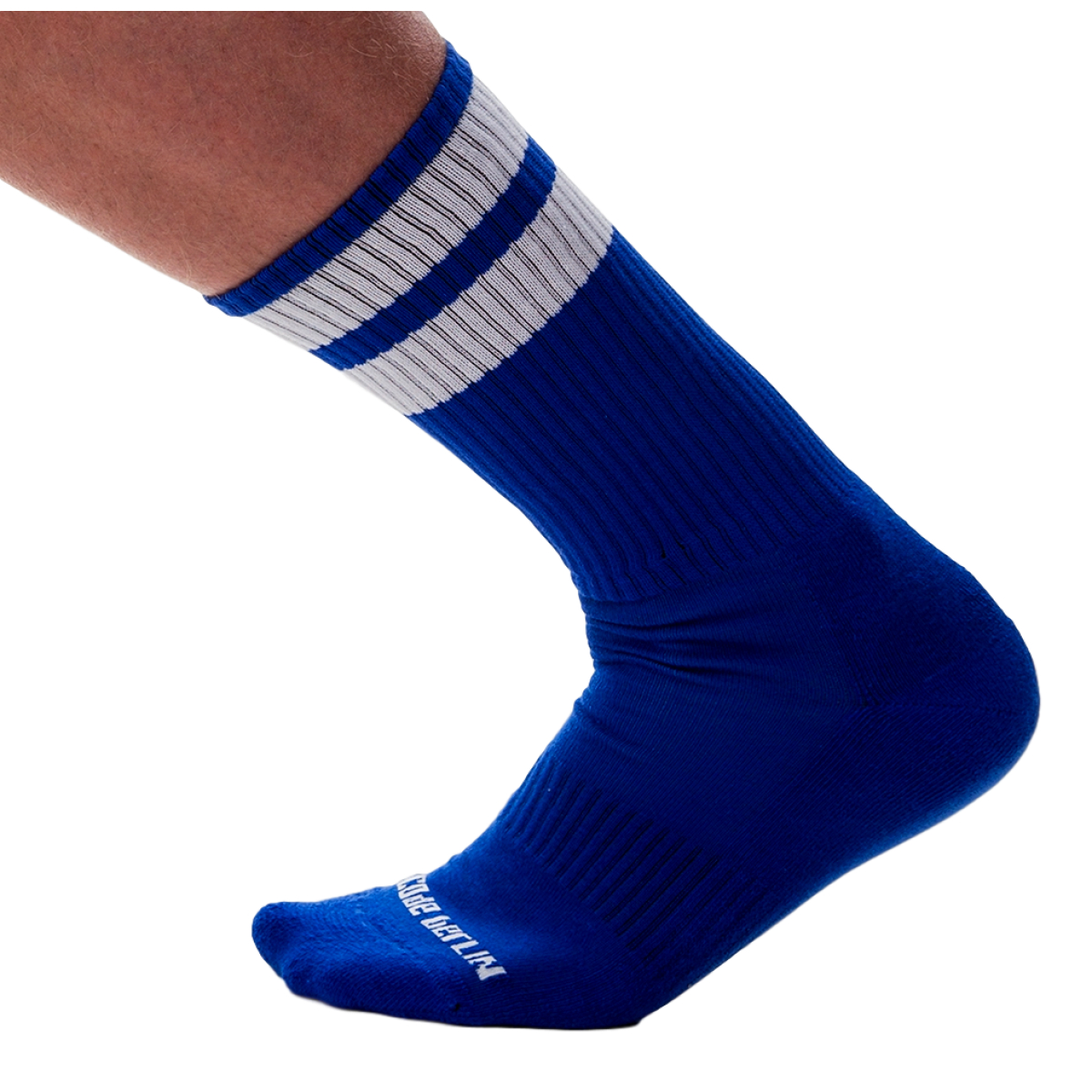 chaussettes gym socks bleu blanc 1