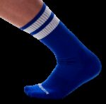 chaussettes gym socks bleu blanc 1