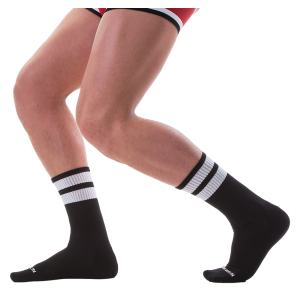 chaussettes gym socks noir blanc