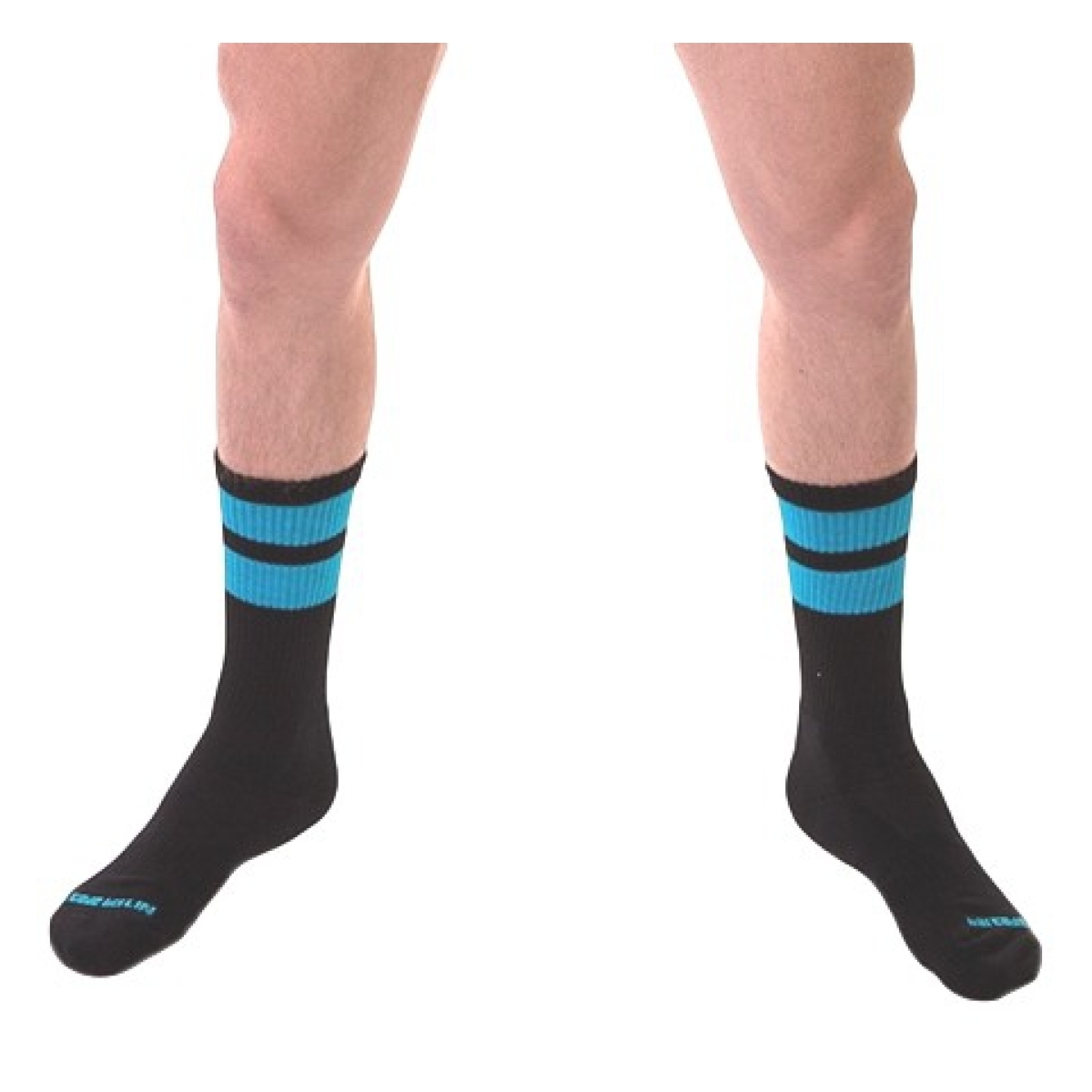 chaussettes gym socks noir bleu fluo