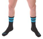chaussettes gym socks noir bleu fluo