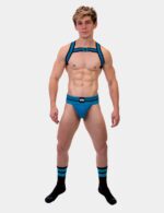 chaussettes gym socks noir bleu fluo 2