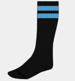 chaussettes gym socks noir bleu fluo 4