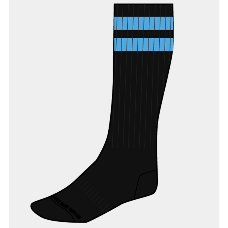 chaussettes gym socks noir bleu fluo 4