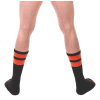 chaussettes gym socks noir orange fluo 2