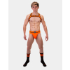 chaussettes gym socks noir orange fluo 3