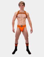 chaussettes gym socks noir orange fluo 3